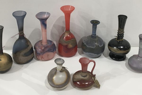 Delicate NK Small Israeli Glass Bud Vases