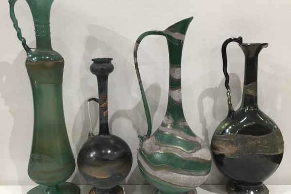 Hand Blown NK Israeli Glass Vases