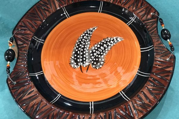 Limpopo, Platter, Large with feathers